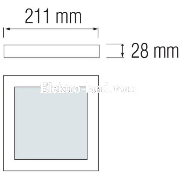 Накладной светильник LED 18W HOROZ 3000K/4200K/6000K ARINA-18